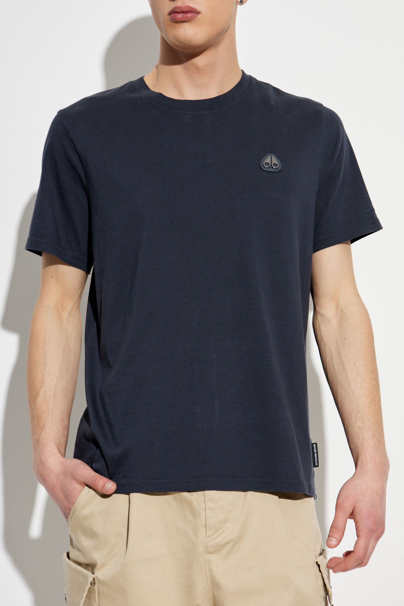 Navy blue T-shirt Crescent Moose Knuckles - Vitkac AS